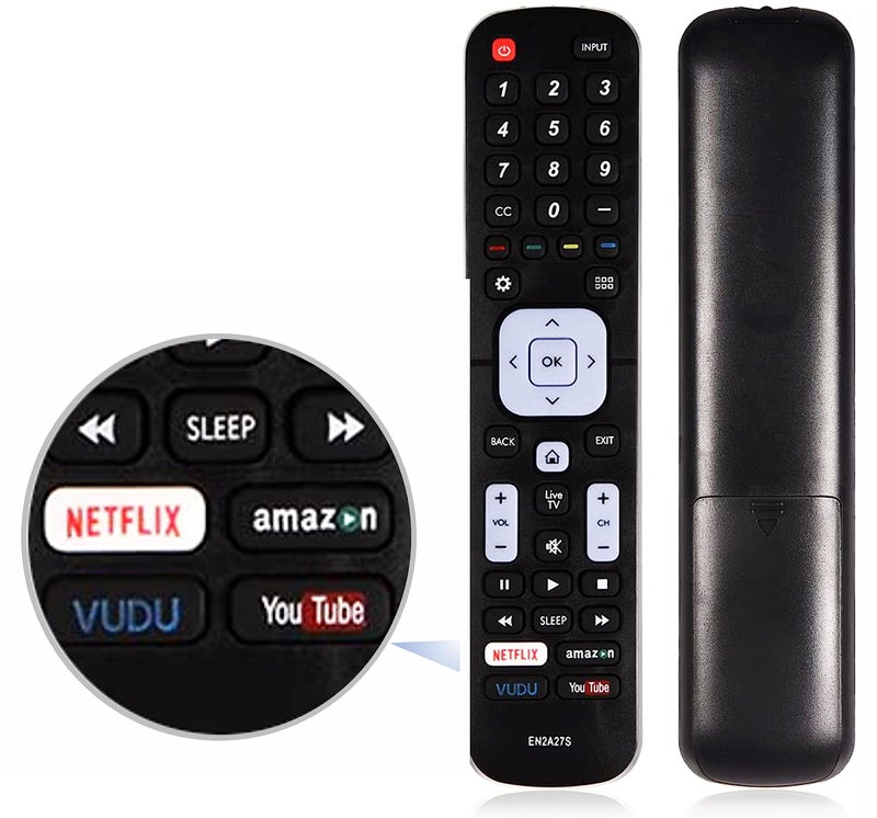 Elekpia EN2A27S Replacement Remote Control for Sharp Smart TV 55H6B 50H7GB LC-40N5000U LC-43N5000U LC-43N6100U LC-43N7000U LC-50N5000U LC-50N6000U LC-50N7000U LC-55N620CU LC-55N5300 LC-65N7000U LC-65N5200 - Image 2